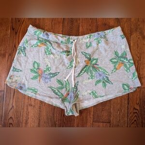 EUC Ladies Old Navy Tropical Sweat Shorts Drawstring Size XXL 2" Inseam